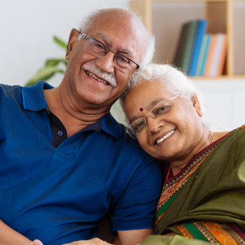Senior Indian Couple smiling