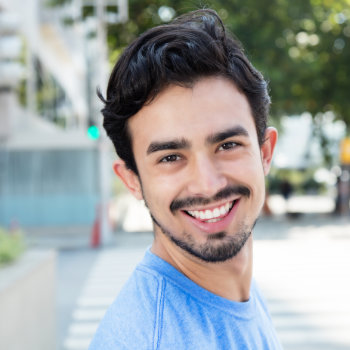 spanish man with a healthy smile